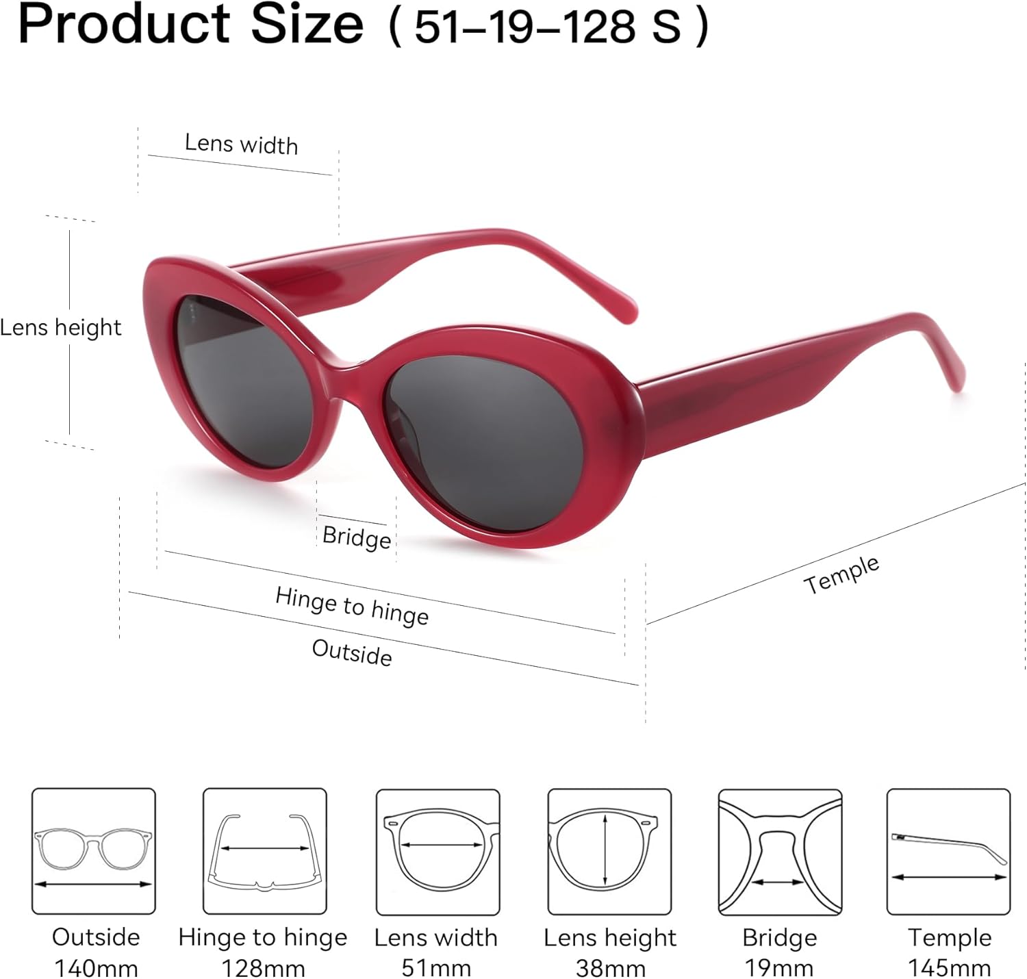 ZENOTTIC Polarized Sunglasses Women Oval: Trendy Shades for Ladies - Retro Classic Sun Glasses UV400 Protection - Image 4