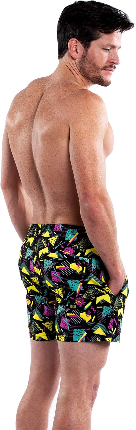 Third Wave Swim Trunks with Compression Liner - Men's Premium 5 Inch Inseam Quick Dry Swim Shorts for Beach and Swimming - Image 4