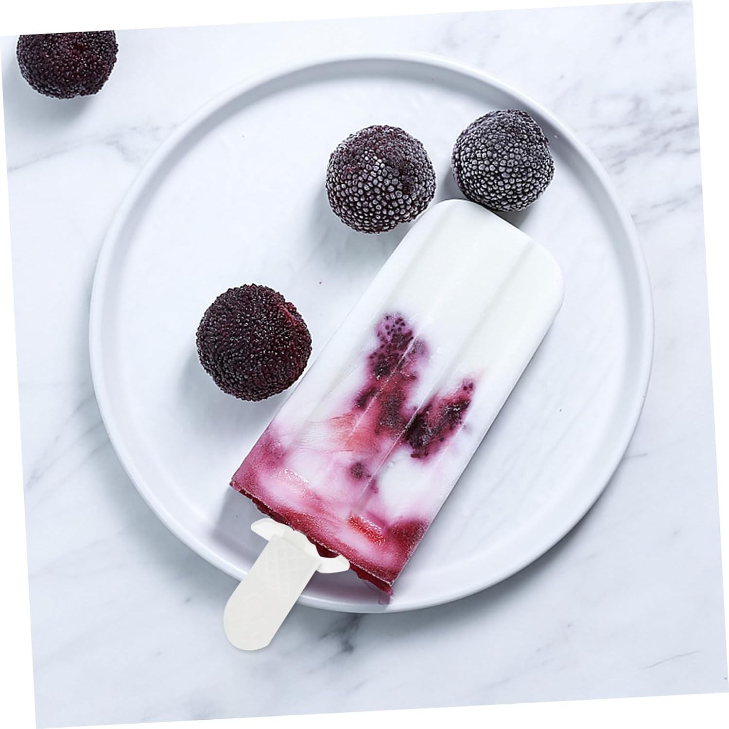 Silicone Ice Cream Mold 10-grid Ice Pop Maker Blue Multi-cavity Tray for Freezer Homemade Chilled Dessert