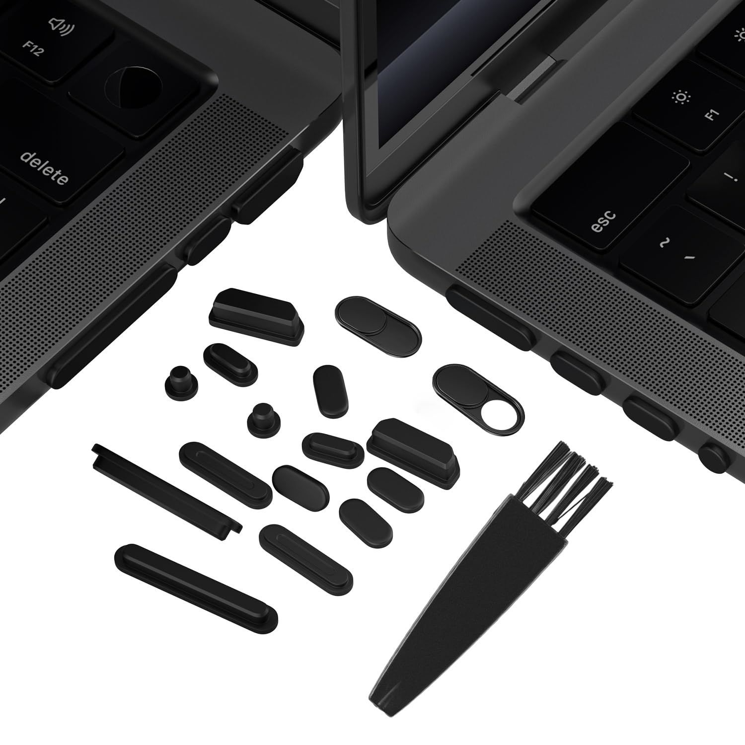 Lot de 14 bouchons anti-poussière en silicone pour MacBook Pro 14" et 16" M5 M4 M3 M2 M1 Pro/Max 2025-2021