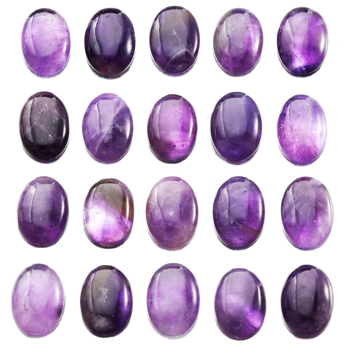 mookaitedecor 12pcs Oval Cabochon Gemstone CAB Flatback Stone for Jewelry Making