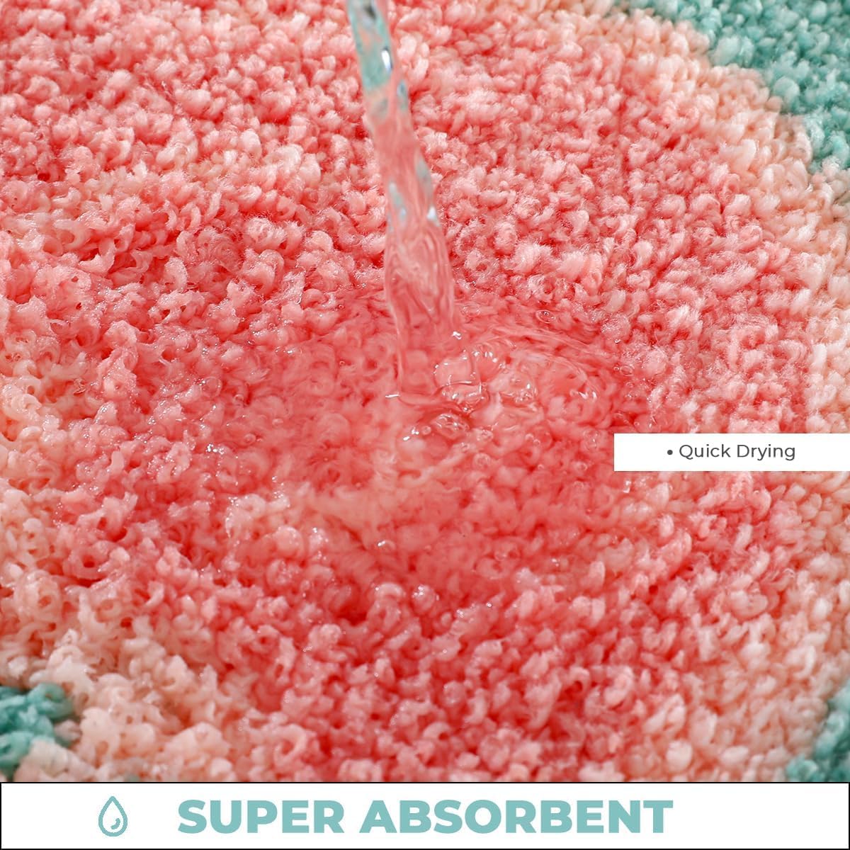 Cute Ocean Bath Rug Super Absorbent Non Slip Modern Bathroom Mat Machine Washable Fluffy Carpet for Tub, Shower and Bedroom (Jellyfish, 31"x20")