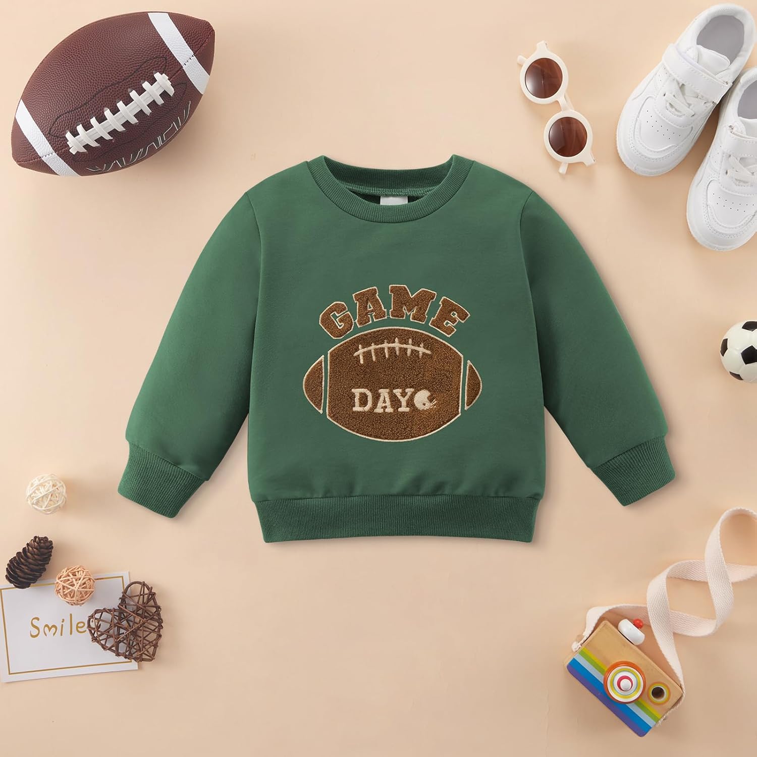 Toddler Baby Boy Fall Winter Clothes Boys Long Sleeve Football Sweatshirt Top Pants 2PCS Set 18M 24M 3T 4T 5T - Image 5