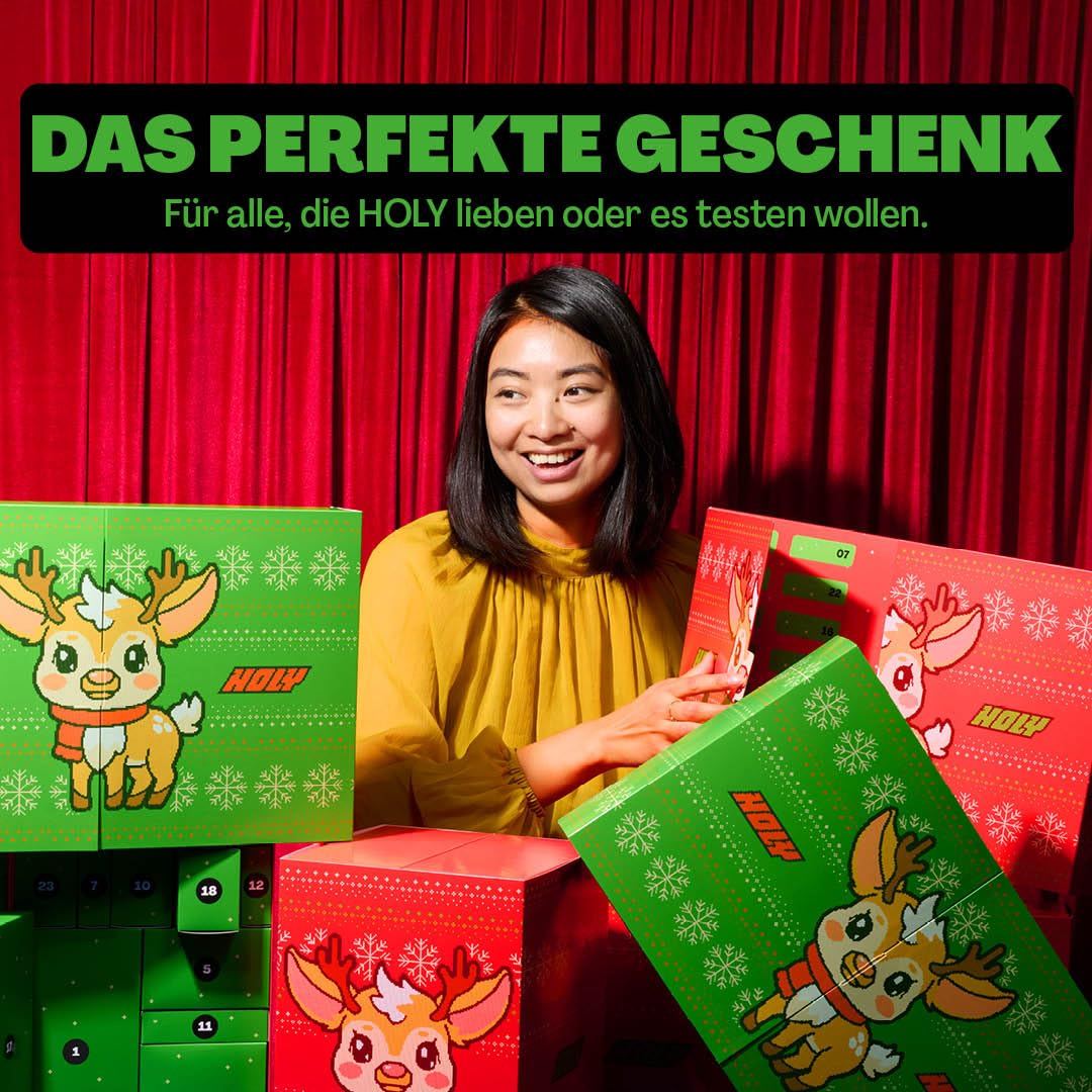 HOLY Adventskalender 2025 – Energy, Iced Tea, Hydration & Milkshake mit Shaker