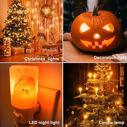 Miniatura 7 de LED Night Light Bulb, Led Replacement Bulbs for Christmas String Lights, Shatterproof & Waterproof Led Bulbs, E12 Candelabra Base, 0.6W Equivalent