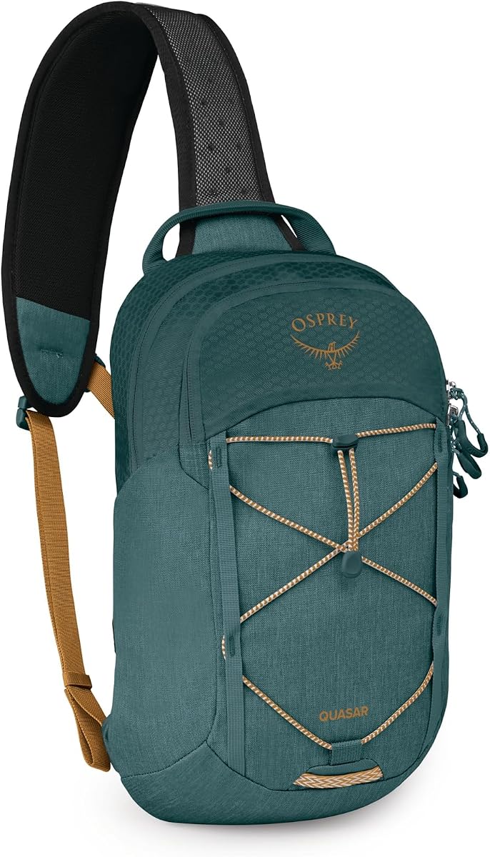Osprey Quasar Shoulder Sling Bag, Blue OS | commuter backpack, everyday bag, campus pack, laptop carry, laptop sleeve, work school travel, crossbody carry, Blue color