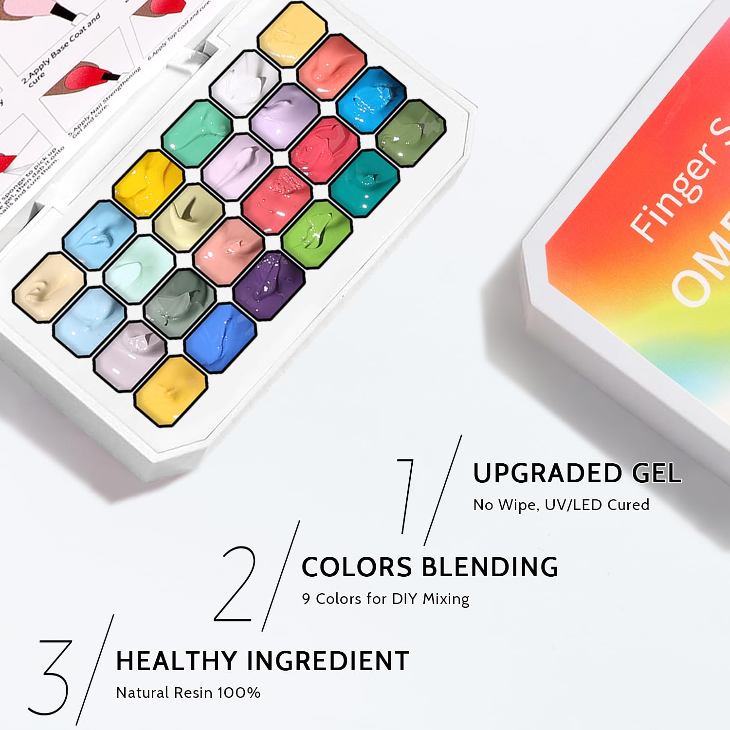 Sponge Pat Paint Gel Nail Polish for Ombre Nail Art