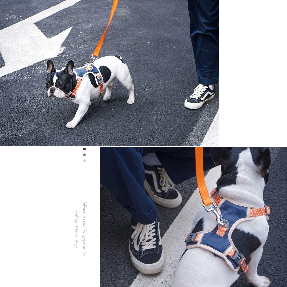 No Tire Arnés para Perros Pequeño Mediano Grande, Arnés Reflectante para Cachorros Chaleco para Mascotas Arnés Acolchado Ajustable para Entrenamiento Caminar (Incluye Correa Gratis),M