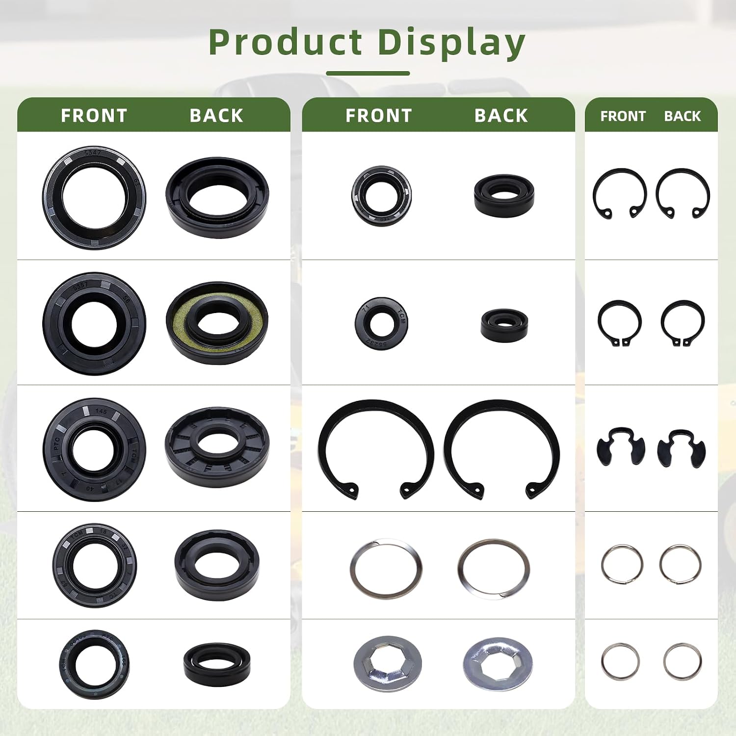 70853 Overhaul Rebuild Retaining Ring Kit 70853 Seal kit Fit for Lawn Mower Hydro-Gear Cub Cadet Lawn Mower Transmission