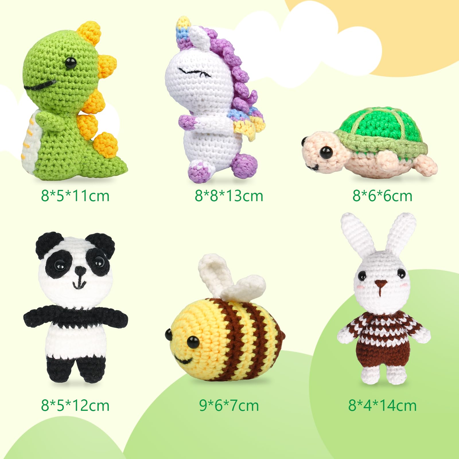 6Pcs Crochet Kit for Beginners Crochet Starter Kit with Step-by-Step Video Tutorials - Image 3