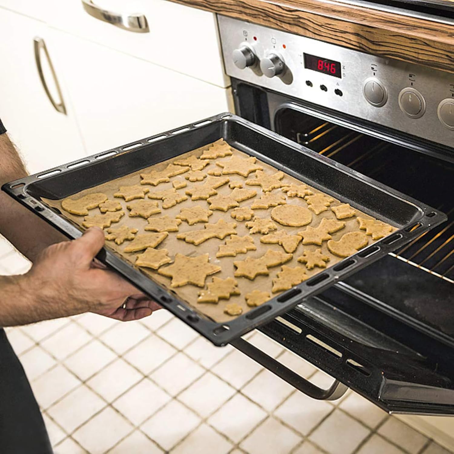 500 PCS 8x8 Inch Precut Parchment Paper Squares for Baking Cookies, Unbleached Nonstick Wax Paper Sheets for Separating Beef Patties, Freezing Hamburgers. - Image 6