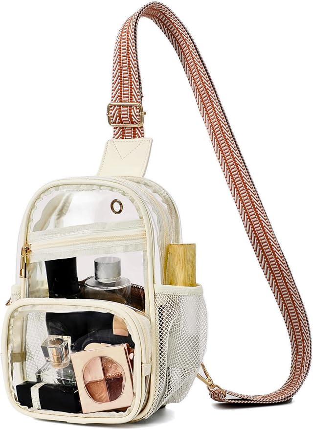 Amazon.com | FORZAROCKET Clear Sling Bag w/Long Strap 70