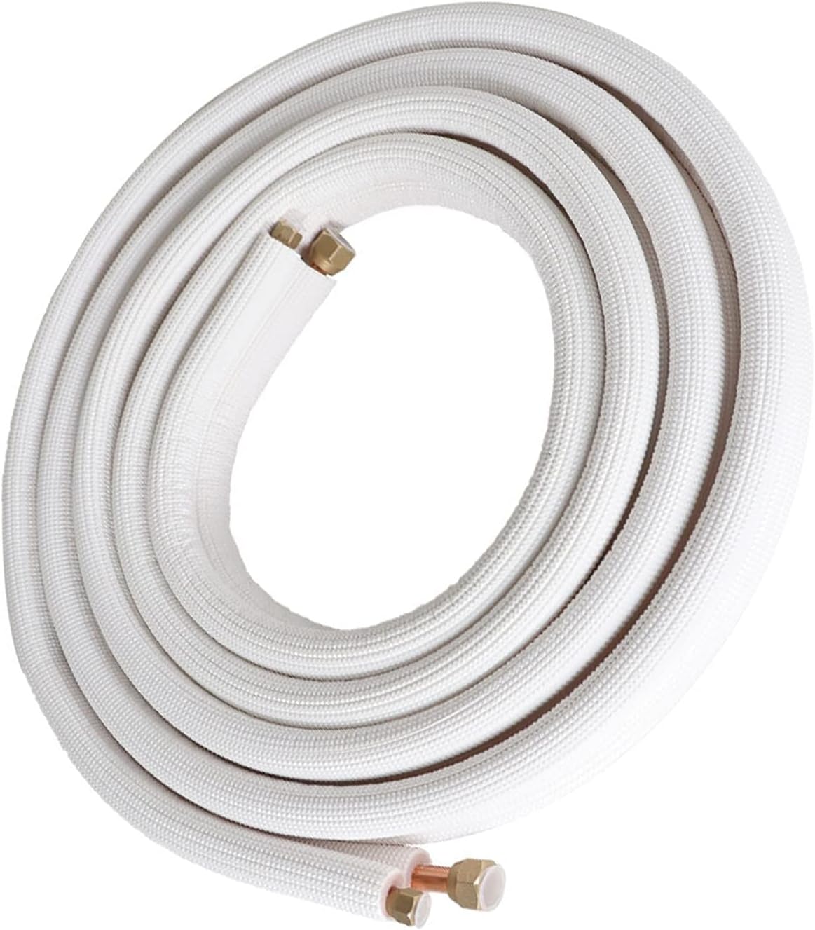 kimllier 16FT 1/4 Inch & 1/2 Inch Air Conditioning Copper Tubing Hose Extension Insulated Copper Hoses Fit for Mini Split Air Conditioner