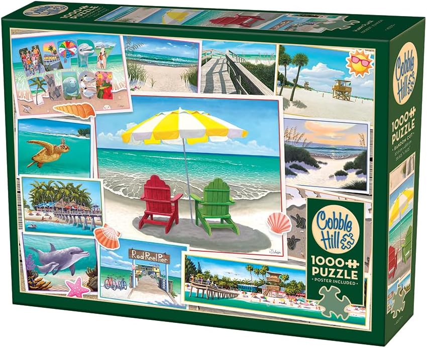 Cobble Hill 1000 Piece Puzzle - Happy Place- Sample Poster Included