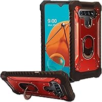 Vista 15 de Para LG K51, LG Reflect (LM-K500) - Funda híbrida con soporte de anillo - RS2 Negro