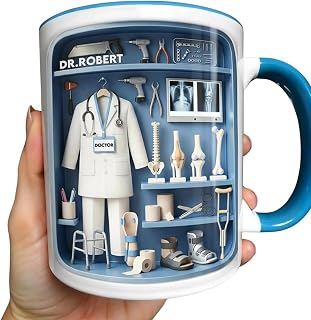 Personalized Medical Graduation Mug Custom Name Coffee Cup Gift for Doctor Medical Student Orthopedic Resident Graduation Present for Men Women 11oz