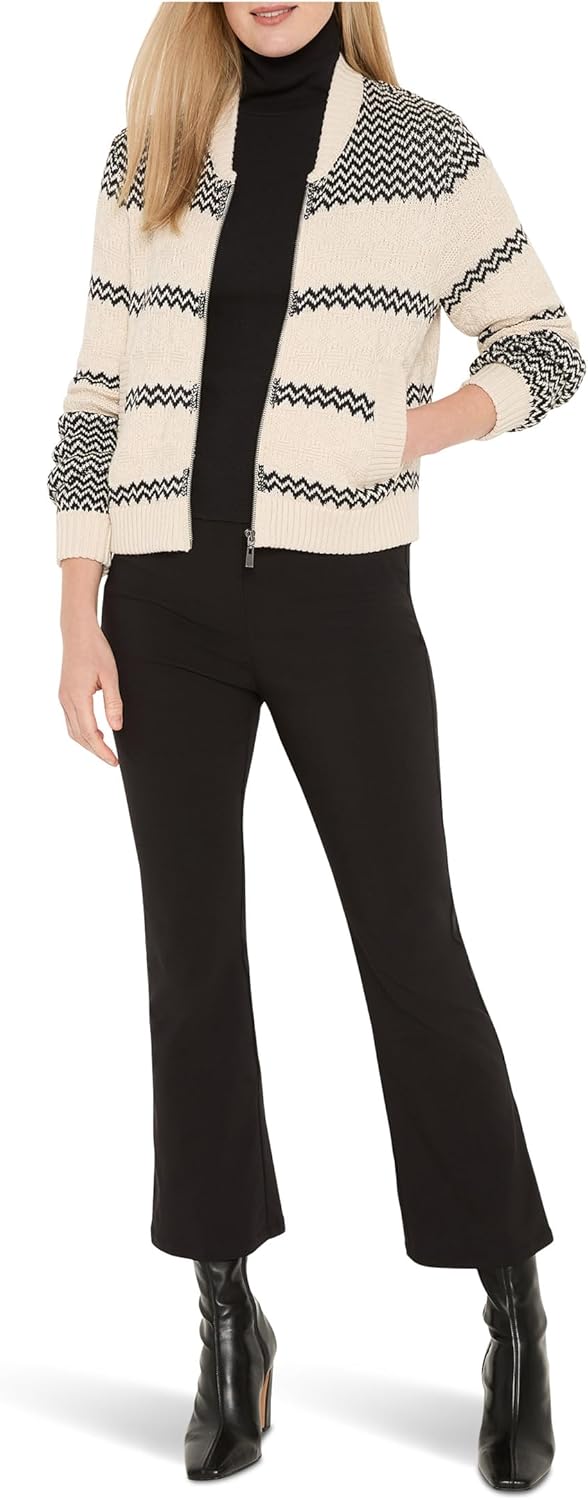 NIC+ZOE Women's Zigzag Bomber Jacket