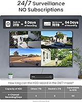 Vista 8 de REOLINK 4K Security Camera System, 4pcs H.265 PoE Wired Turret Cameras with Person Vehicle Detection, 4K/8MP 8CH NVR with 2TB HDD for 24-7