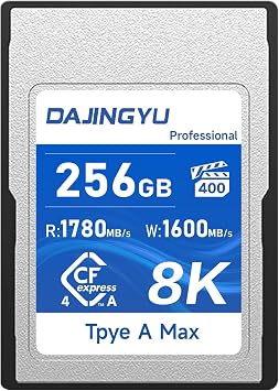 256GB CFexpress Type A Memory Card VPG400 1600MB/s Write 1780MB/s Read for Video Recording Shockproof Compatibility with Sony Cameras Alpha A1/a7iii/FX3/FX6/a7iv