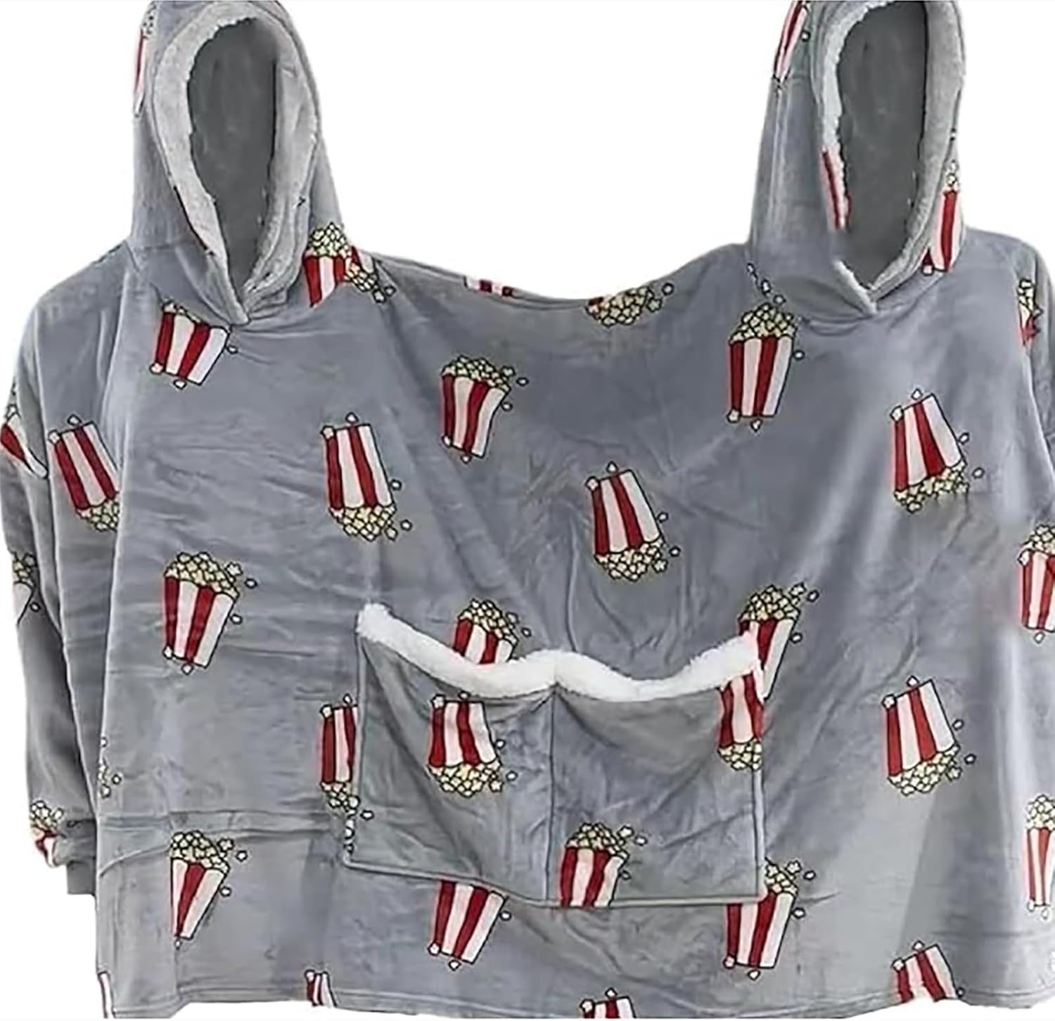 Gaorui Two Person Hooded Pajamas, Oversized Hooded, Flannel Blanket Pajamas, Gifts for Couples/Best Friends Bf and Gf