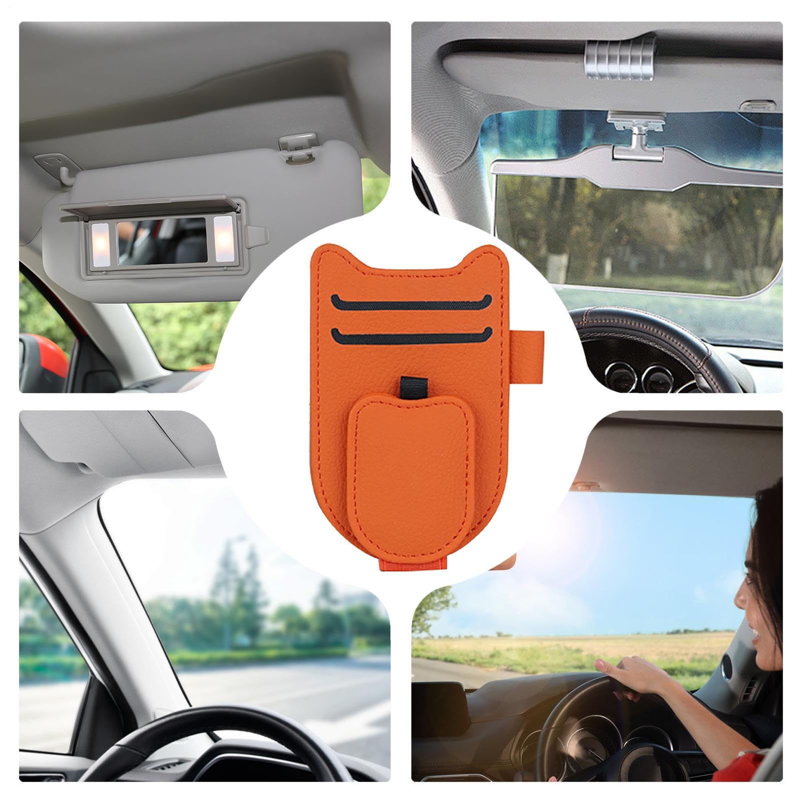 Generico Supporto per Occhiali da Sole per Visiera per Auto, Supporto per | Occhiali da Sole per Visiera per Auto | Clip per Gancio per per,Porta da per alla, per Clip per visie