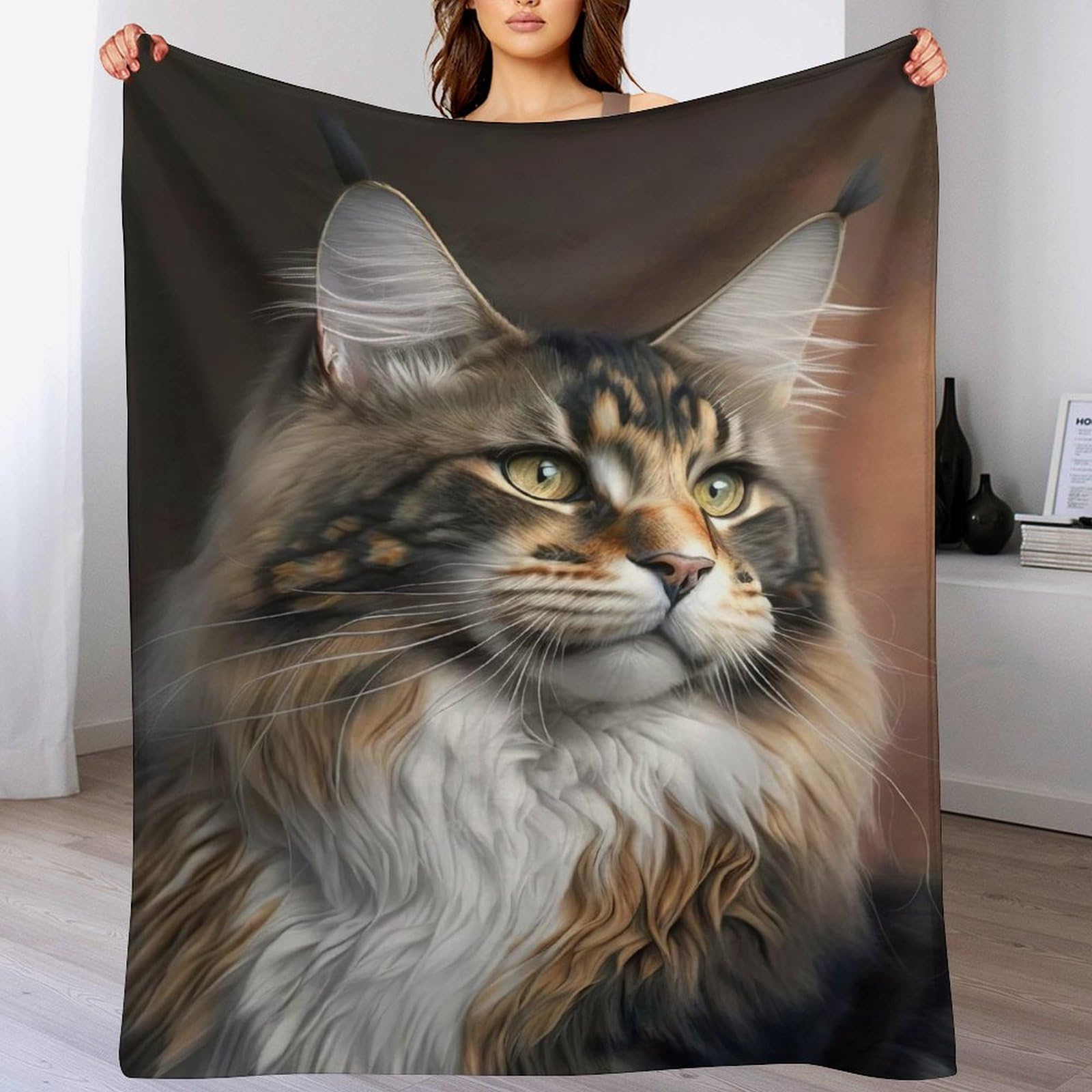 Manta de gato para sofá grande colcha de franela para tardes de cine