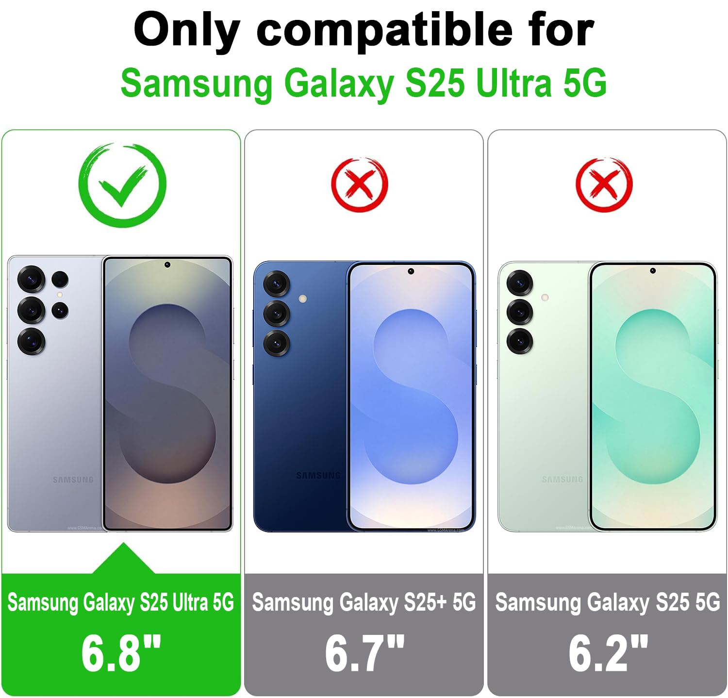 AROYI Cover Compatibile con Samsung S25 Ultra 5G, Cover S25 Ultra 5G Protezione Fotocamera Anti Graffio Hard PC Custodia per Samsung Galaxy S25 Ultra 5G (6.8") - Nero