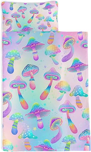 Miniatura 3 de Axolotl Cartoon Dinosaur Toddler Nap Mat with Removable Pillow and Lightweight Quilt Cover,Toddler Bedding Sets for Kids Boys Girls Preschool