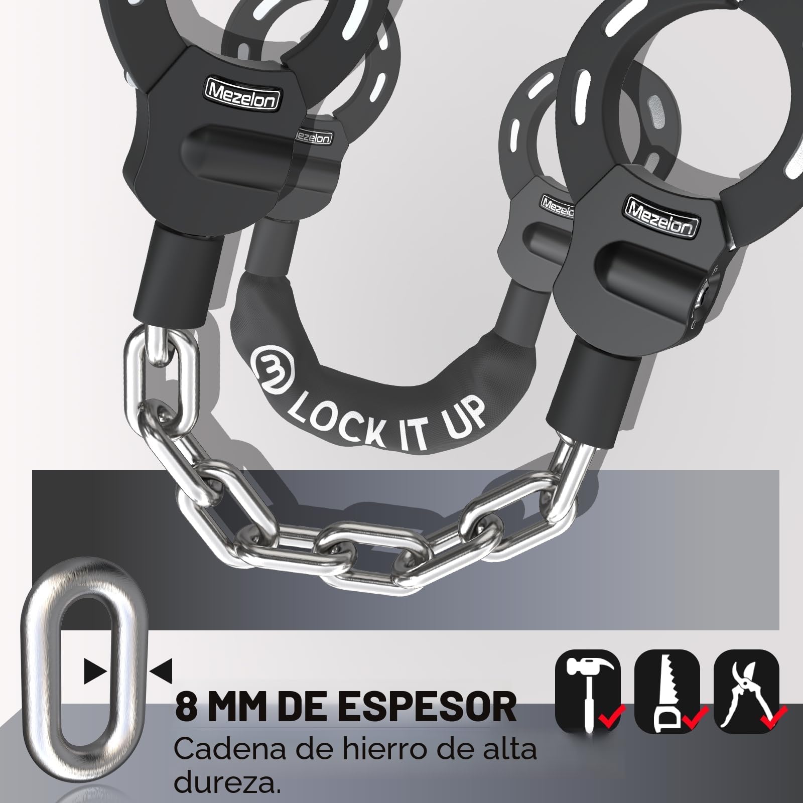 Candado Patinete Electrico, Antirrobo Para Bici, Patinete eléctrico, Moto, Bicicleta (4 colores) Candado Antirrobo de Doble Anillo