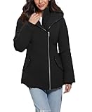 womens Lucy Stretch Asymmetric Zip Puffer