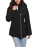 womens Lucy Stretch Asymmetric Zip Puffer