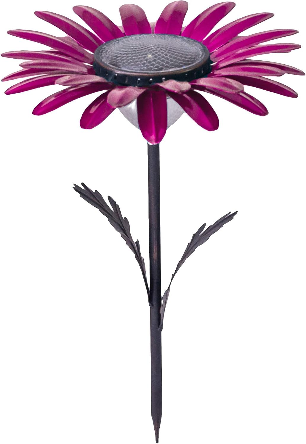Exсluѕіvе Sресіаl Desert Steel Flower Solar Light - (Pink Daisy - 18" H x 11.5" W) - 20 Lumen LED Garden Light & Pathway Lamp