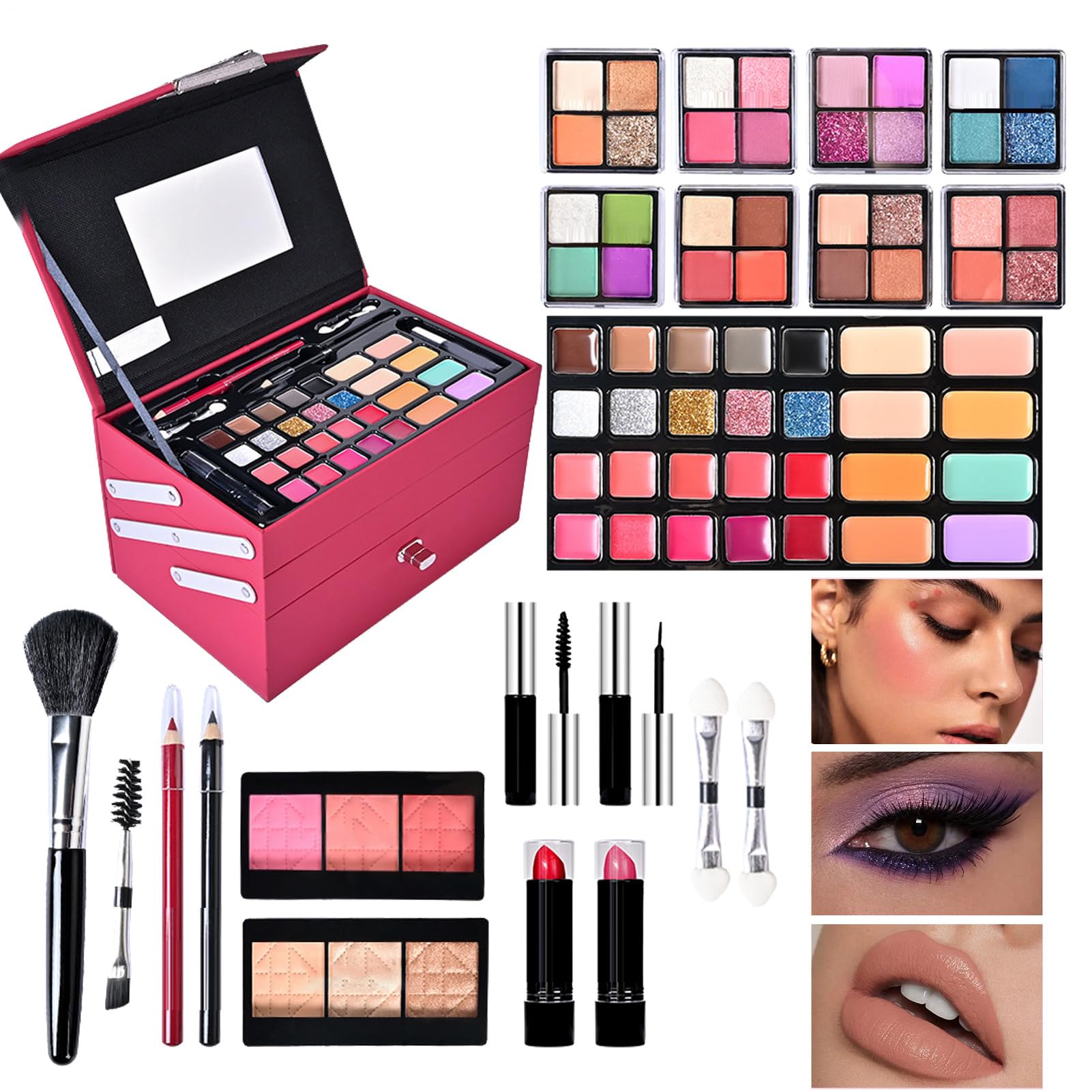 Ensemble complet de pour femmes, ensemble complet de | pour femme - Ensemble tout-en-1 - Ensembles cosmétiques complets et filles, palettes après