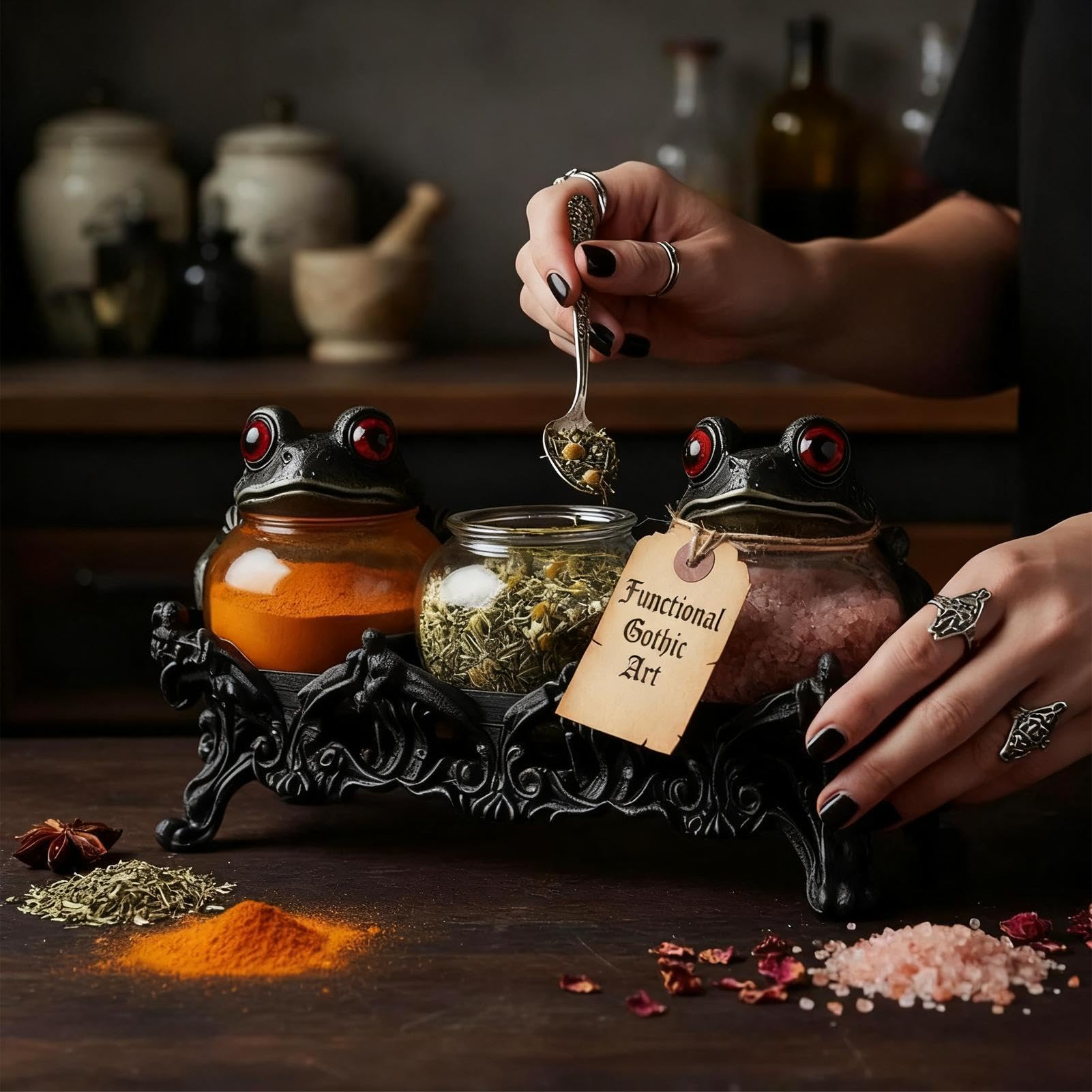 Frascos de para condimentos, especias Recipiente De Estilo Botica Gótica