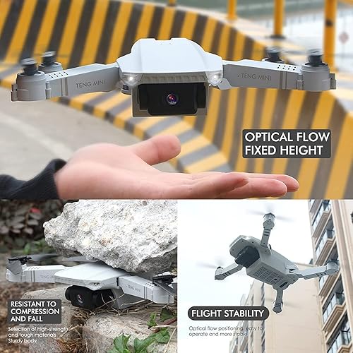 Miniatura 6 de Drone con cámara 2K HD para adultos, doble cámara giroscopio de seis ejes WiFi FPV Video en vivo RC Quadcopter con operación de gestos, seguimiento