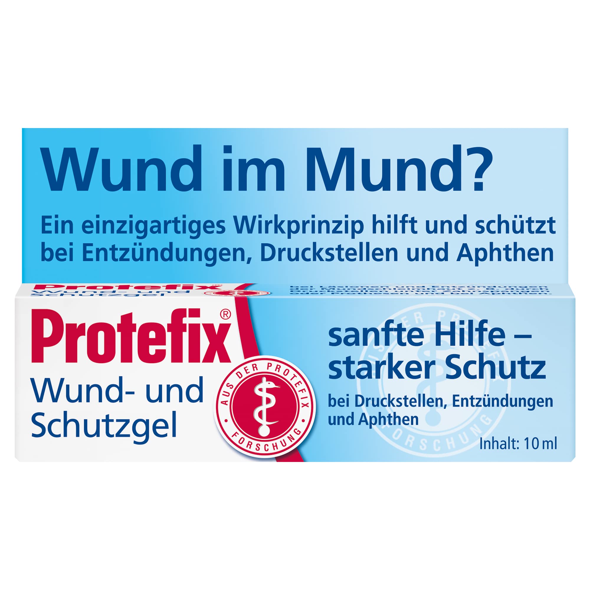 Protefix Wound & Protection Gel - Gentle Aid for Pressure Points of Dentures or Braces - 10ml Gel