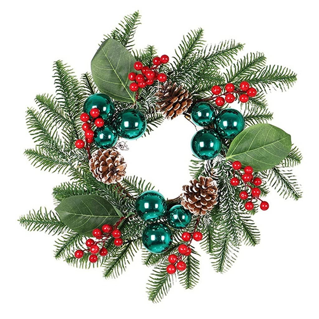 Couronne de Noël pour manette de porte d'entrée et ambiance festive
