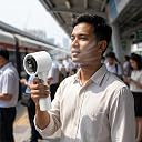 BuddhiGear Portable Wearable Fan, Handheld Personal Cooling Device, White gallery image