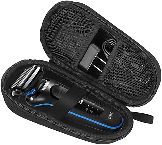 FYY Funda para maquinilla de afeitar para hombre, organizador de afeitadora eléctrica, funda protectora universal para Braun Series 3/5/7/9/5s/7s/9s, funda protectora de viaje, funda de transporte,