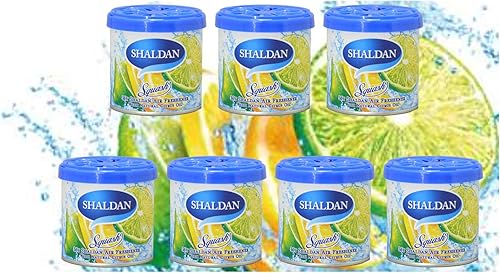 My Shaldan - Ambientador para coche con aroma a calabaza, 7 latas, base de gel de alta calidad y fragancia fresca de larga duración