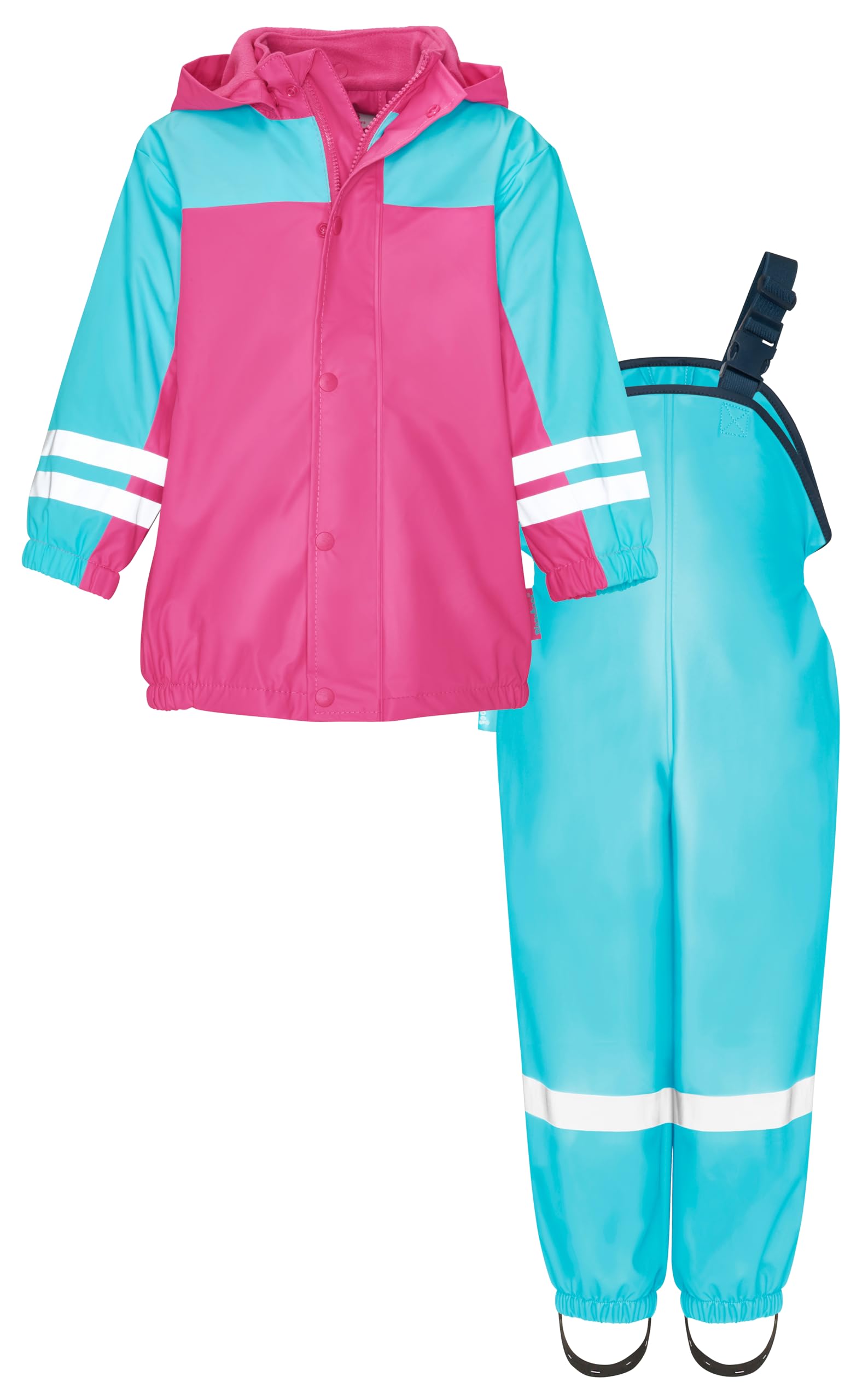 Playshoes Mixte enfant Regen-​anzug Mit Fleece-​futter Veste Imperm able, Turquoise (Türkis 15), 98 EU