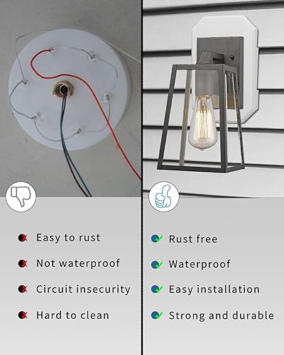 Vista 32 de Bloque de montaje de luz lateral, bloque de montaje de revestimiento de vinilo 8141DBL con caja eléctrica integrada, kit de placa de montaje al aire