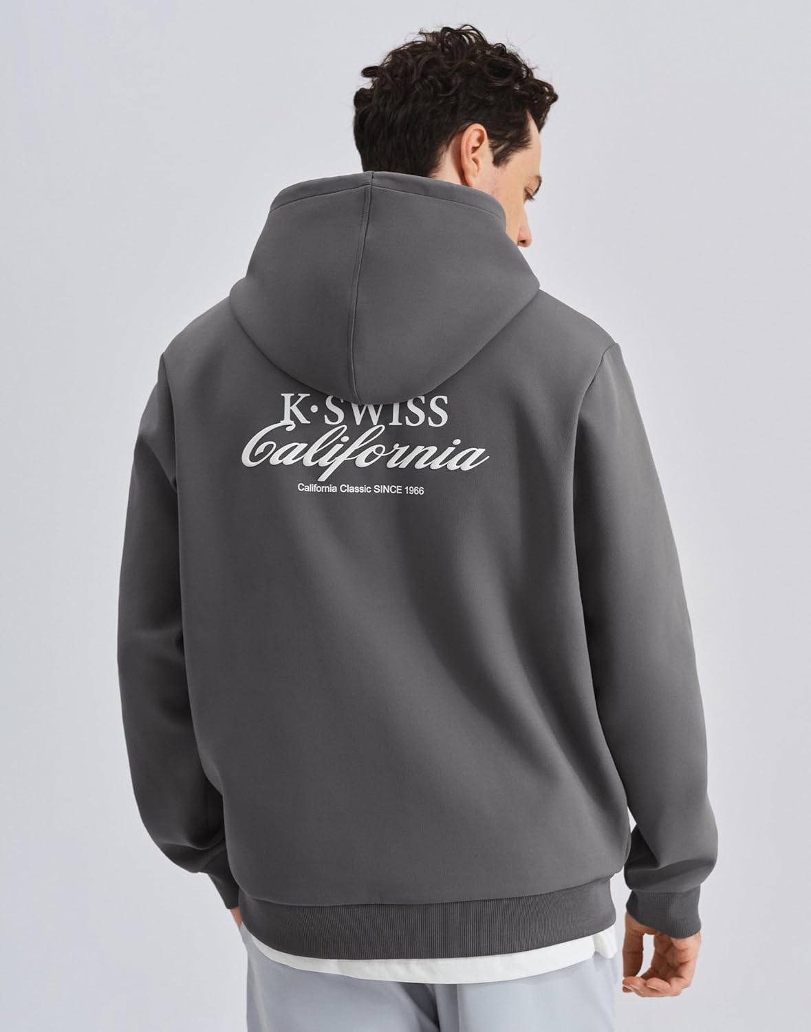 K-Swiss Men's Hoodies - Pullover Long Sleeve Sweatshirt Casual Club Hooded for Gym Workout - Image 3