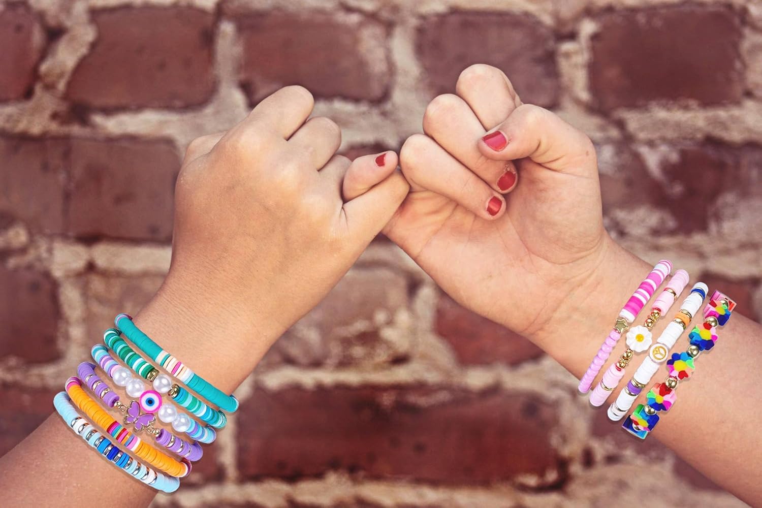 10 PCS Kids Friendship Bracelets for Teen Girls Women little Girl Jewelry Colorful Clay Bead Bracelet Set Beach Style Jewelry Gift - Image 5