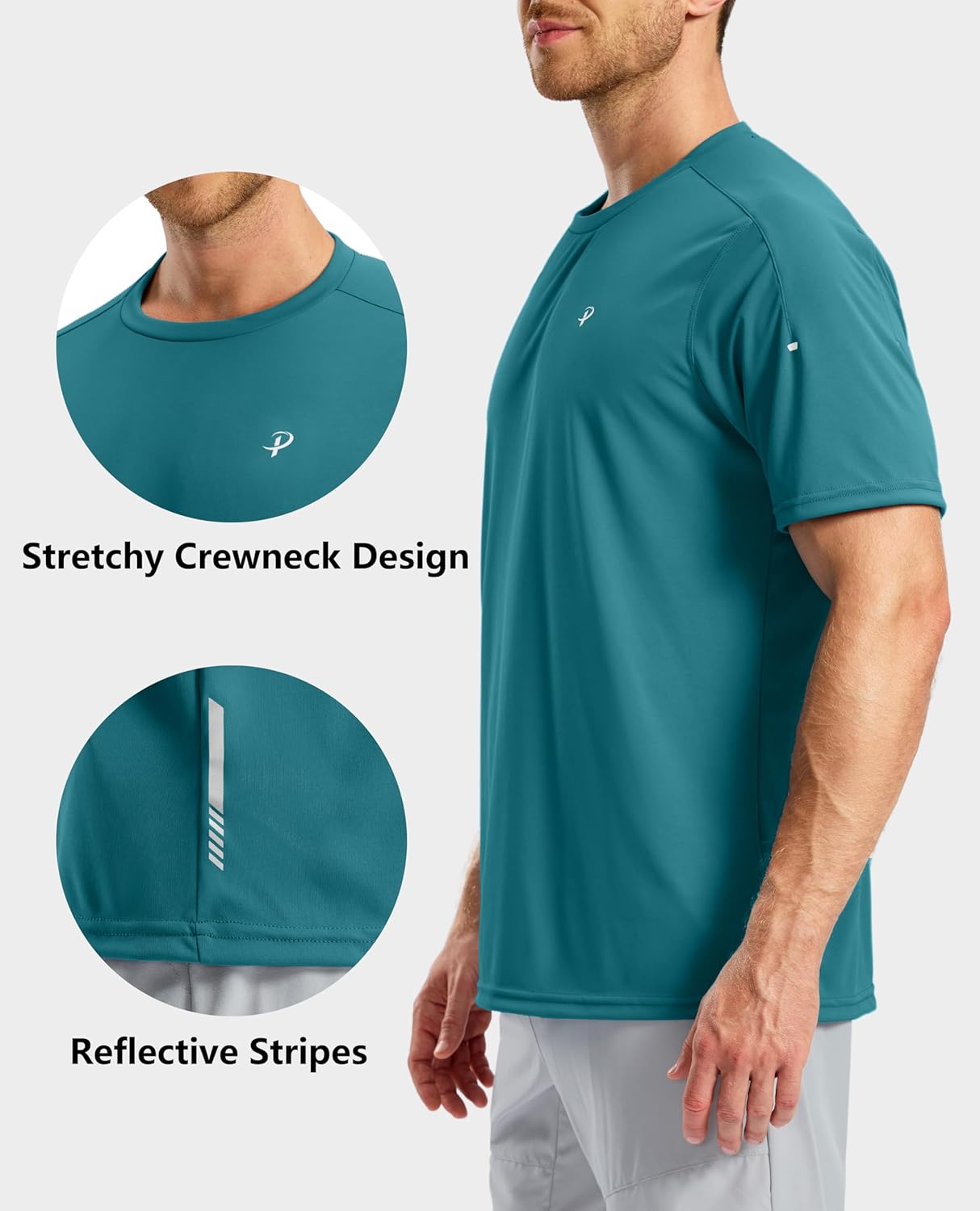 Pudolla Men's Workout Running T-Shirts Lightweight Quick Dry Athletic Gym Shirts for Men Short Sleeve Sport Tee Tops - Image 5