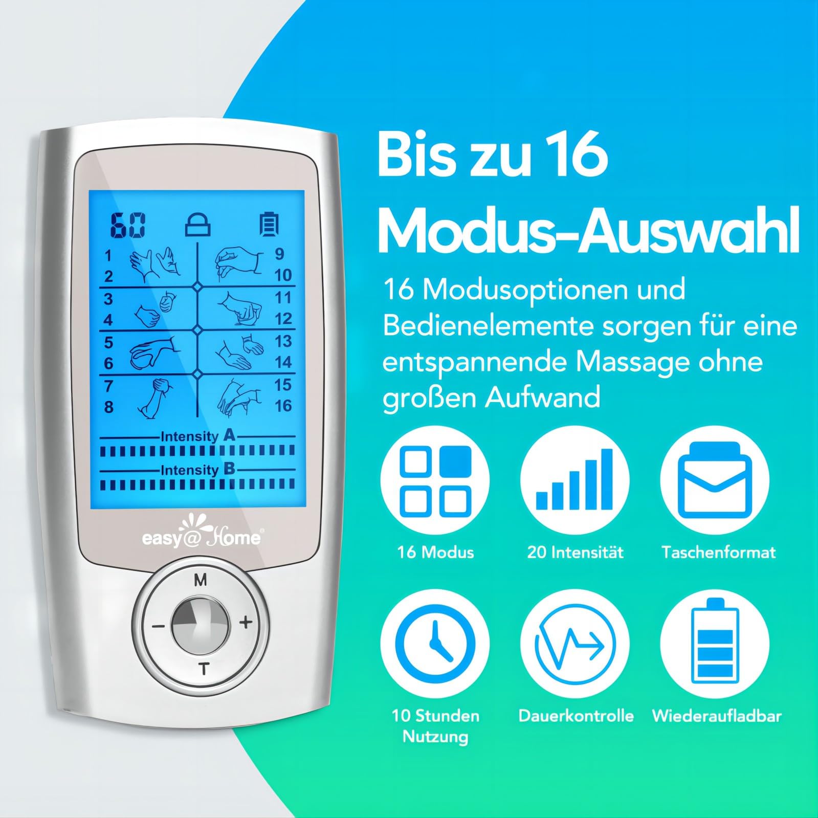 Easy @ Home Cyfrowy ciśnieniomierz Elektroniczny monitor do pomiaru ciśnienia krwi w domu Z 3-kolorowym wskaźnikiem nadciśnienia Monitor pulsu Ekran LCD 2 Tryb użytkownika