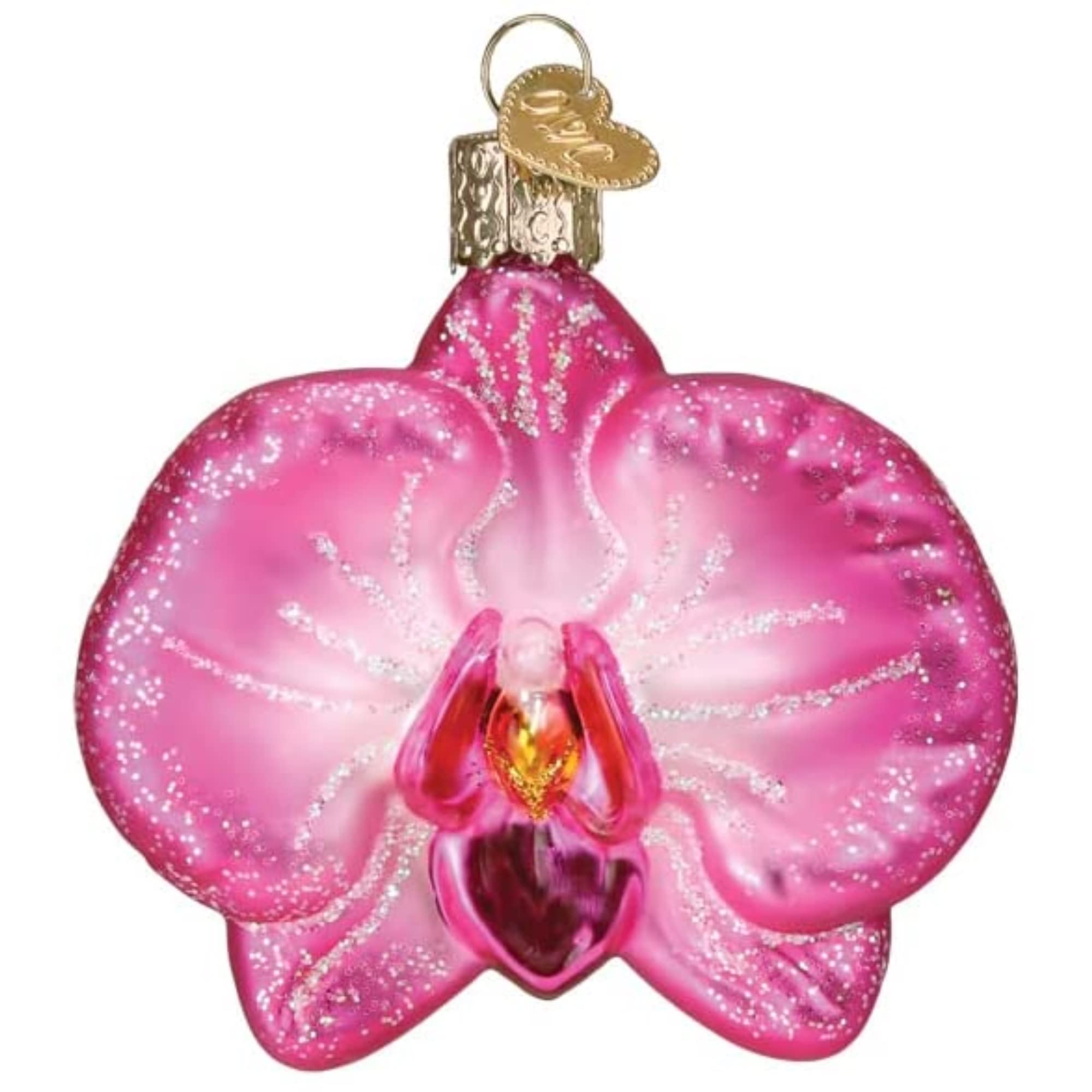 Amazon.com: Old World Christmas Orchid Glass Blown Ornament for