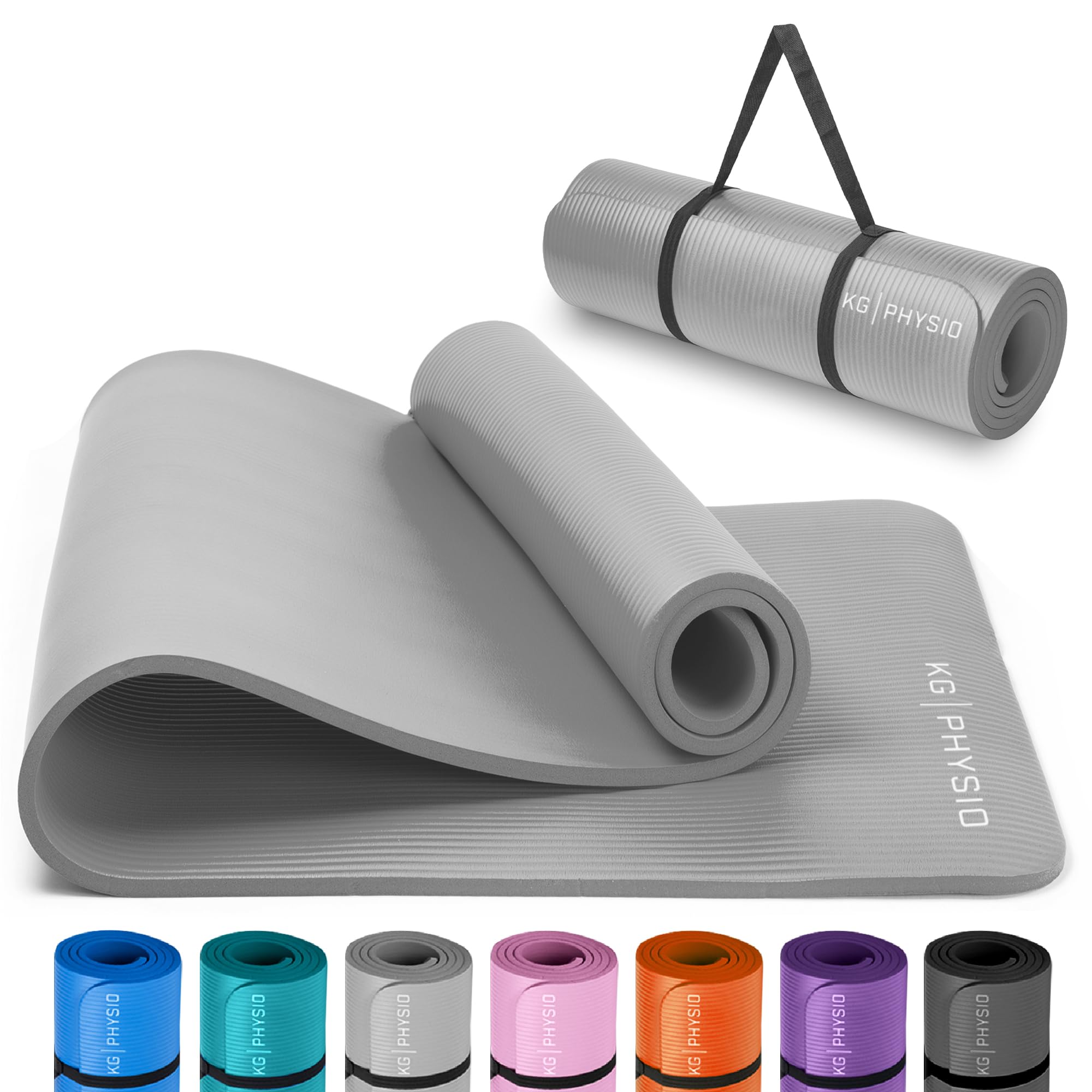 Tappetino Palestra Antiscivolo 8mm – Tappetino Yoga Antiscivolo e Pilates 183x60 cm con Tracolla, Tappetino Fitness per Ginnastica a Casa, Tappeto Yoga Spesso e Comfortevole