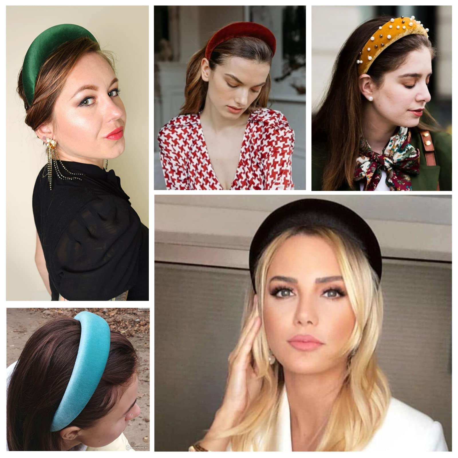 6Pcs Fascia per capelli da donna a nodi incrociati a tesa larga Accessori per capelli a cerchietto con fiori per donne e ragazze (6DAISY