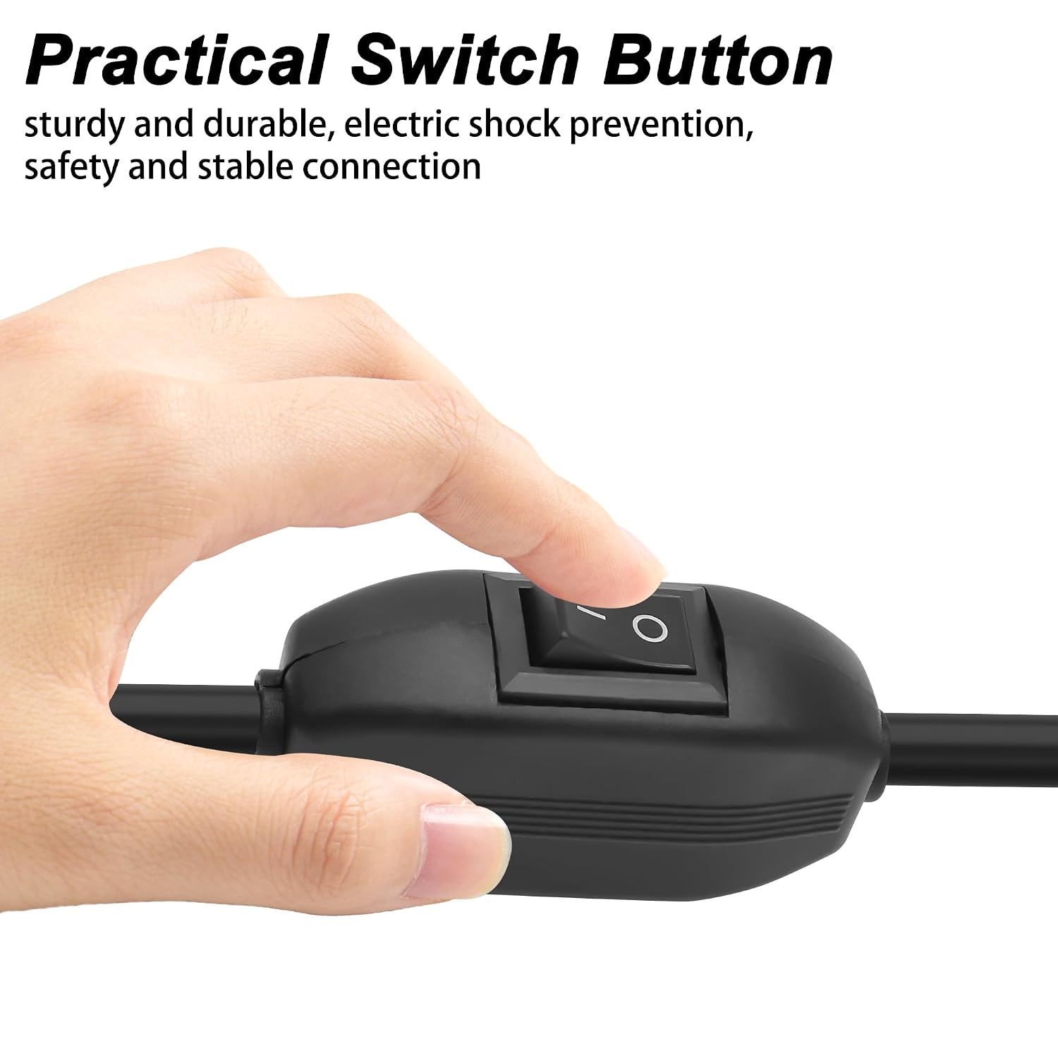 MEIRIYFA Inline Cord Switch 12V-24V ON/Off Rocker Button with Prewire on Both End, Inline On/Off with Wires DIY for Lamp, LED Strip Lights, Electric Fans (2Pcs, 35cm) (Single Switch)